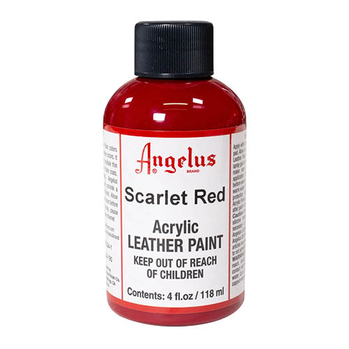 Angelus Acrylic Leather Paint 4oz  Scarlet Red