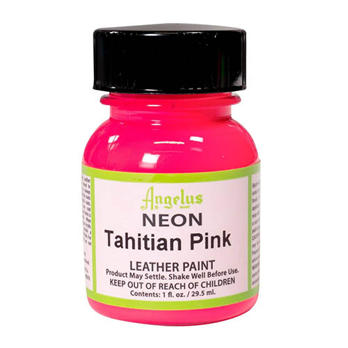 Angelus Neon Acrylic Leather Paint 1oz  Tahitian Pink