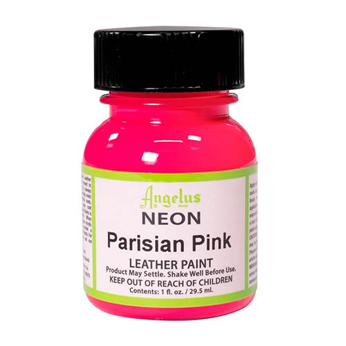 Angelus Neon Acrylic Leather Paint 1oz  Parisian Pink