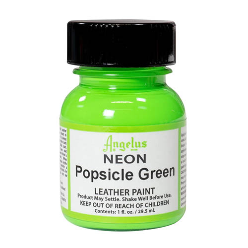 Angelus Neon Acrylic Leather Paint 1oz  Popsicle Green
