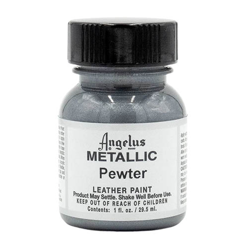 Angelus Metallic Acrylic Leather Paint 1oz  Pewter