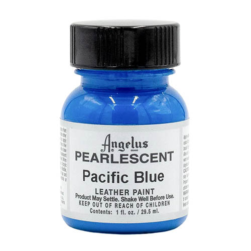 Angelus Pearlescent Acrylic Leather Paint 1oz  Pacific Blue