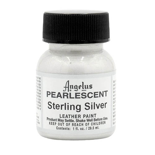 Angelus Pearlescent Acrylic Leather Paint 1oz  Sterling Silver