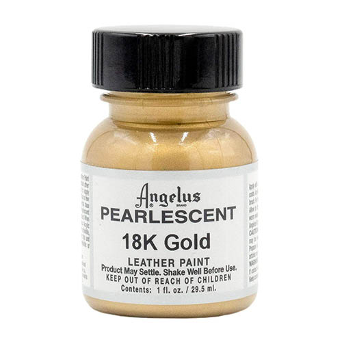 Angelus Pearlescent Acrylic Leather Paint 1oz  18k Gold