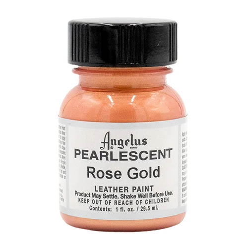 Angelus Pearlescent Acrylic Leather Paint 1oz  Rose Gold