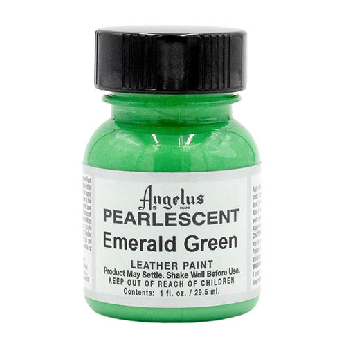Angelus Pearlescent Acrylic Leather Paint 1oz  Emerald Green