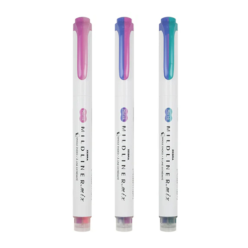 Zebra Mildliner Mix Highlighter  Cool 3-Pack