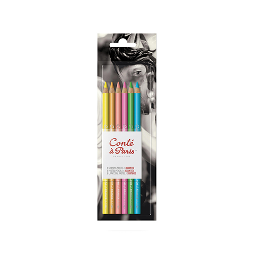 Conté à Paris  Pastel Pencil Set of 6 - Bright