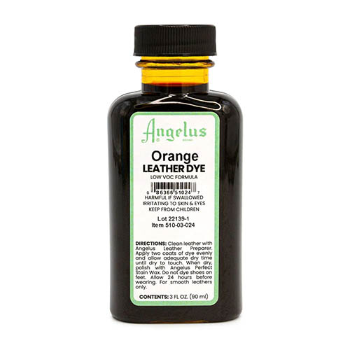 Angelus 3oz Low VOC Leather Dye - Orange