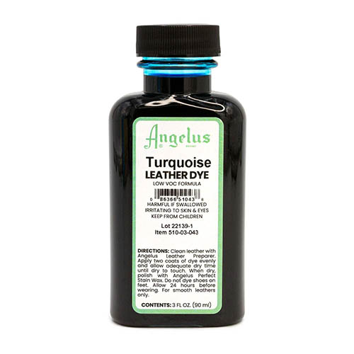 Angelus 3oz Low VOC Leather Dye - Turquoise