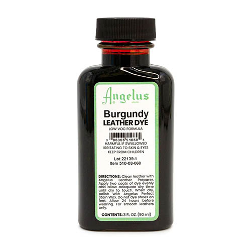 Angelus 3oz Low VOC Leather Dye - Burgundy