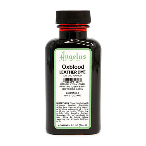 Angelus 3oz Low VOC Leather Dye - Oxblood