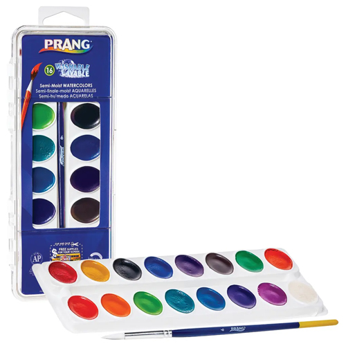 Prang Washable Watercolor Set of 16
