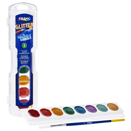 Prang Washable Glitter Watercolor Set of 8