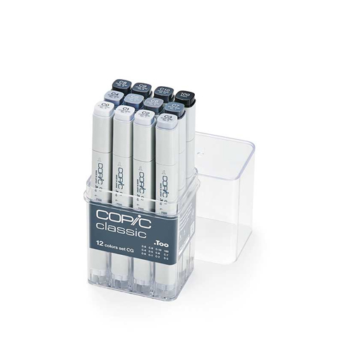 COPIC Classic Markers Set of 12 - Cool Grey