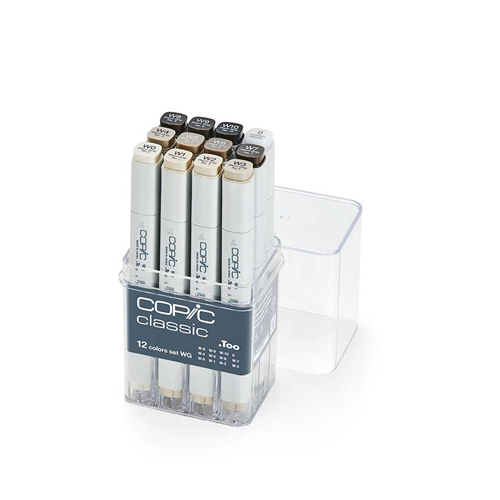 COPIC Classic Markers Set of 12 - Warm Grey
