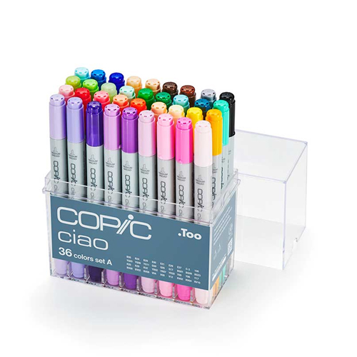 Copic Ciao Double-Ended Markers - 36 colours - Set A