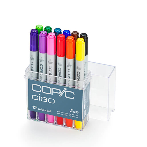 Copic Ciao Double-Ended Markers - Set Basic 12 Pack