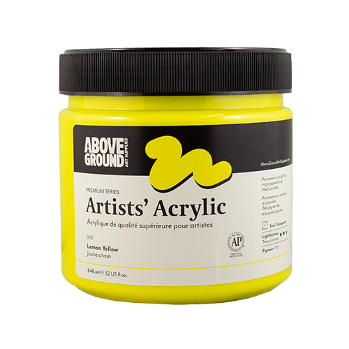 Above Ground Premium Series Artists Acrylic 946ml - Lemon Yellow