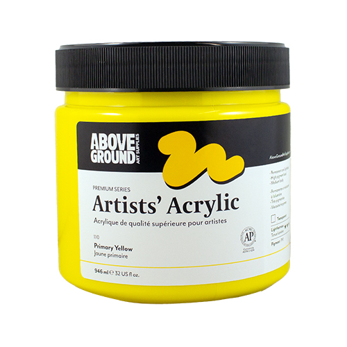 Above Ground Premium Series Artists Acrylic 946ml - Primary Yellow