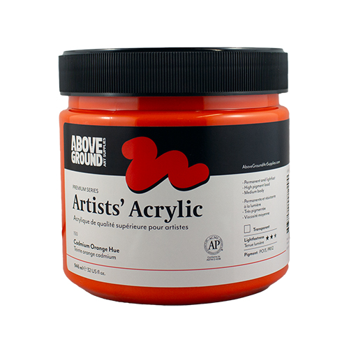 Above Ground Premium Series Artists Acrylic 946ml - Cadmium Orange Hue