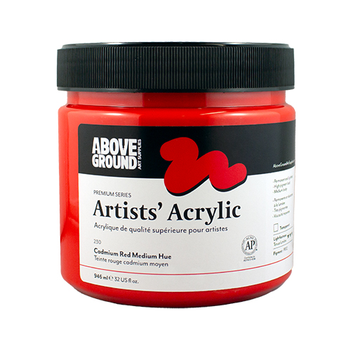 Above Ground Premium Series Artists Acrylic 946ml - Cadmium Red Medium Hue
