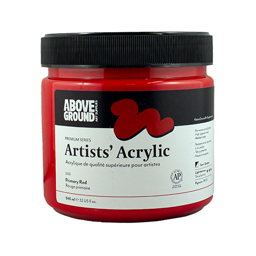 Above Ground Premium Series Artists Acrylic 946ml - Primary Red