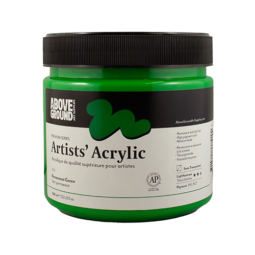 Above Ground Premium Series Artists Acrylic 946ml - Permanent Green