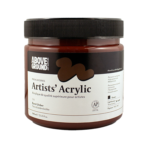 Above Ground Premium Series Artists Acrylic 946ml - Burnt Umber