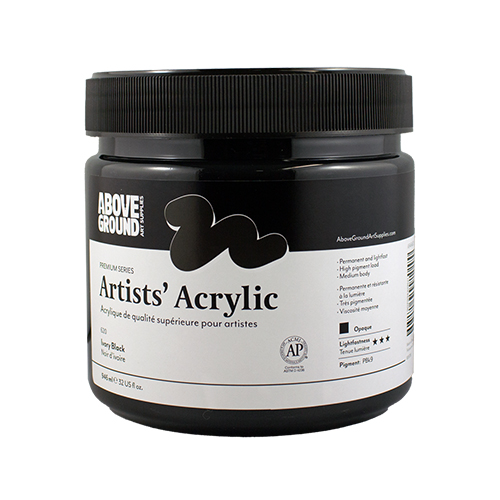 Above Ground Premium Series Artists Acrylic 946ml - Ivory Black