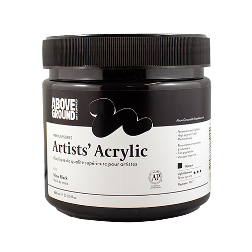 Above Ground Premium Series Artists Acrylic 946ml - Mars Black