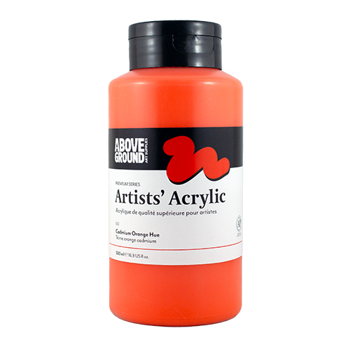 Above Ground Premium Series Artists Acrylic 500ml - Cadmium Orange Hue