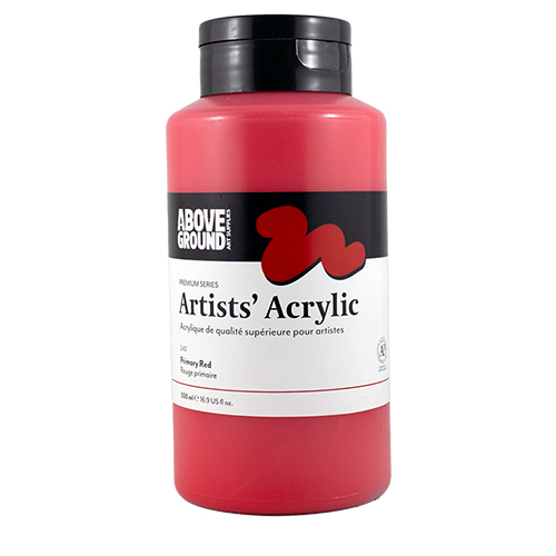 Above Ground Premium Series Artists Acrylic 500ml - Primary Red