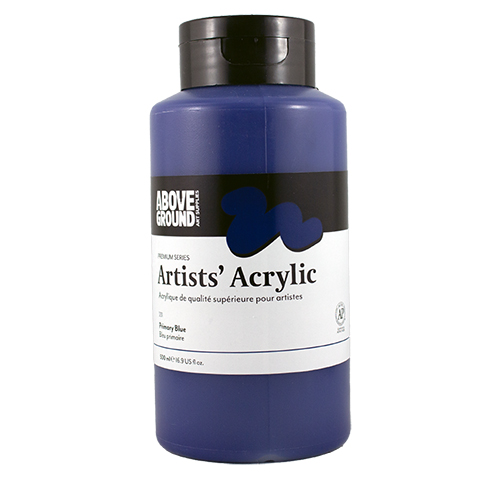 Above Ground Premium Series Artists Acrylic 500ml - Primary Blue