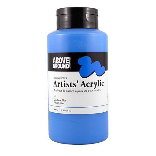 Above Ground Premium Series Artists Acrylic 500ml - Cerulean Blue