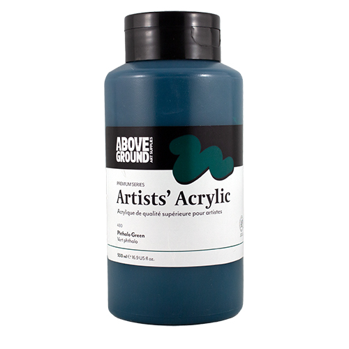 Above Ground Premium Series Artists Acrylic 500ml - Phthalo Green