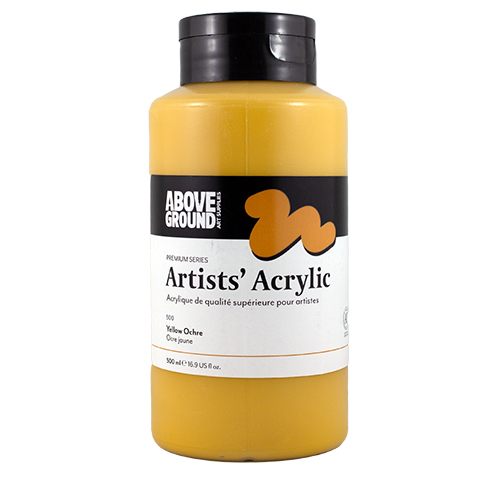 Above Ground Premium Series Artists Acrylic 500ml - Yellow Ochre