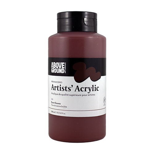 Above Ground Premium Series Artists Acrylic 500ml - Burnt Sienna