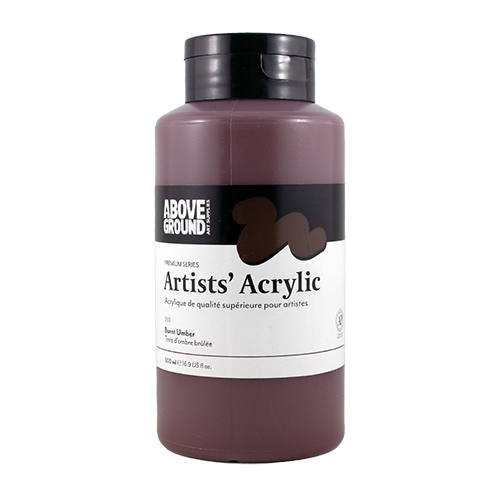 Above Ground Premium Series Artists Acrylic 500ml - Burnt Umber