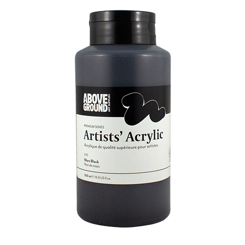 Above Ground Premium Series Artists Acrylic 500ml - Mars Black