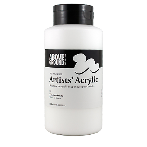 Above Ground Premium Series Artists Acrylic 500ml - Titanium White