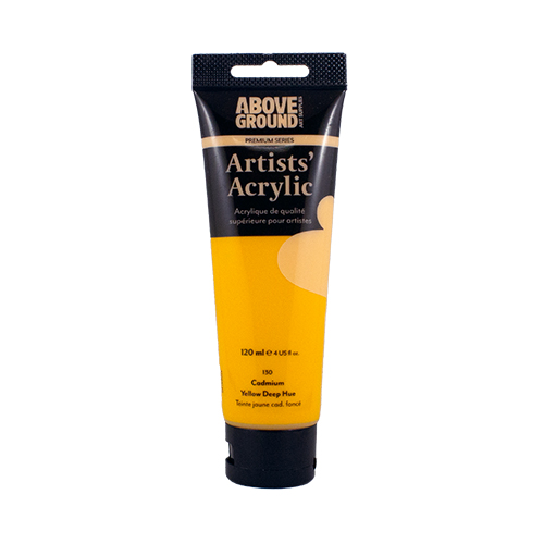 Above Ground Premium Series Artists Acrylic 120ml - Cadmium Yellow Deep Hue