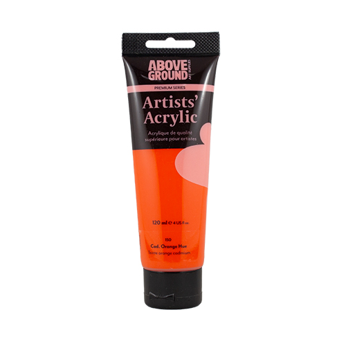 Above Ground Premium Series Artists Acrylic 120ml - Cadmium Orange Hue