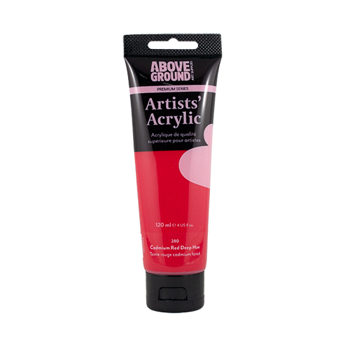Above Ground Premium Series Artists Acrylic 120ml - Cadmium Red Deep Hue