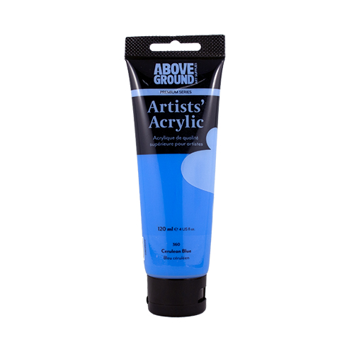 Above Ground Premium Series Artists Acrylic 120ml - Cerulean Blue