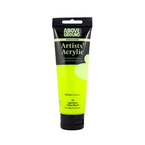 Above Ground Premium Series Artists Acrylic 120ml Light Green (Yellow Shade)