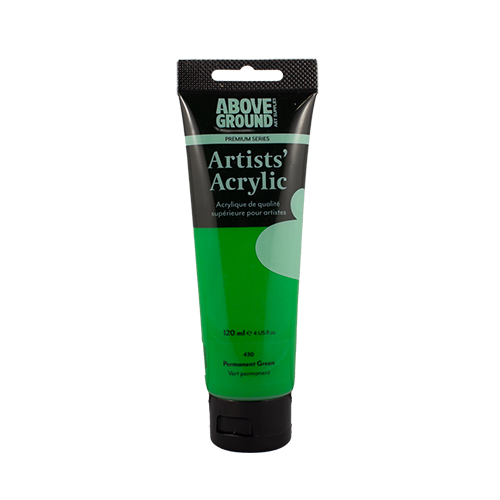 Above Ground Premium Series Artists Acrylic 120ml - Permanent Green