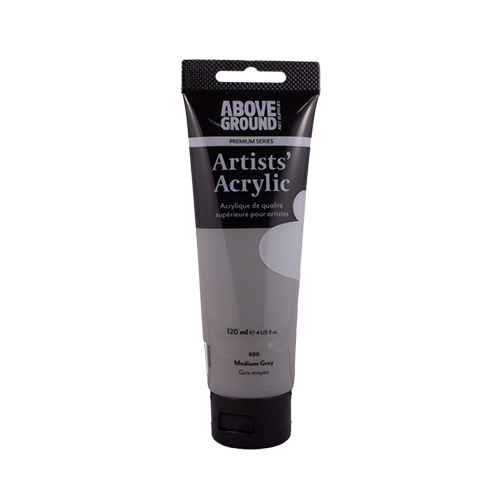 Above Ground Premium Series Artists Acrylic 120ml - Medium Grey