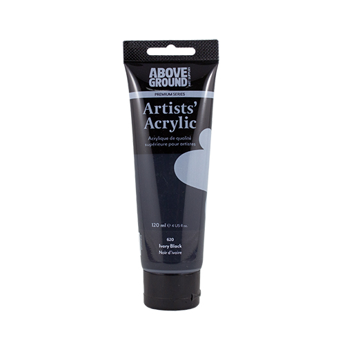 Above Ground Premium Series Artists Acrylic 120ml - Ivory Black