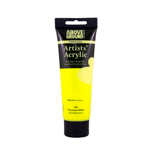 Above Ground Premium Series Artists Acrylic 120ml - Fluorescent Yellow